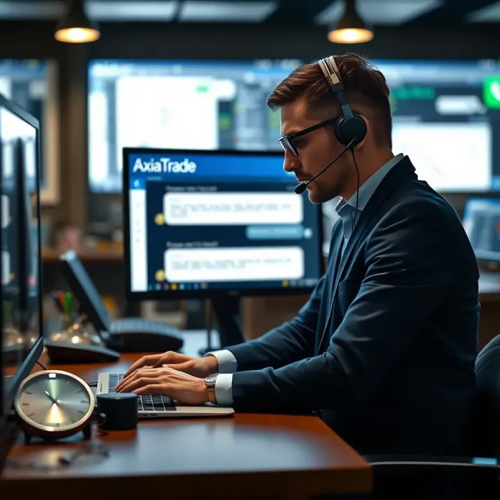Customer support communication through digital chat for trading assistance