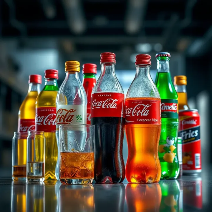 Illustration of diverse beverage products showcasing innovation and strategies in the beverage industry