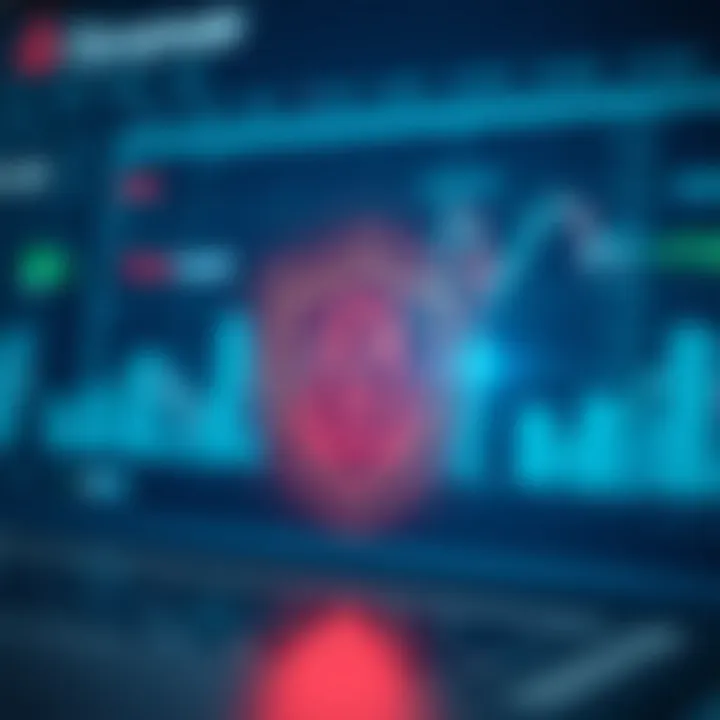 Visual representation of online trading security with shield and lock icons