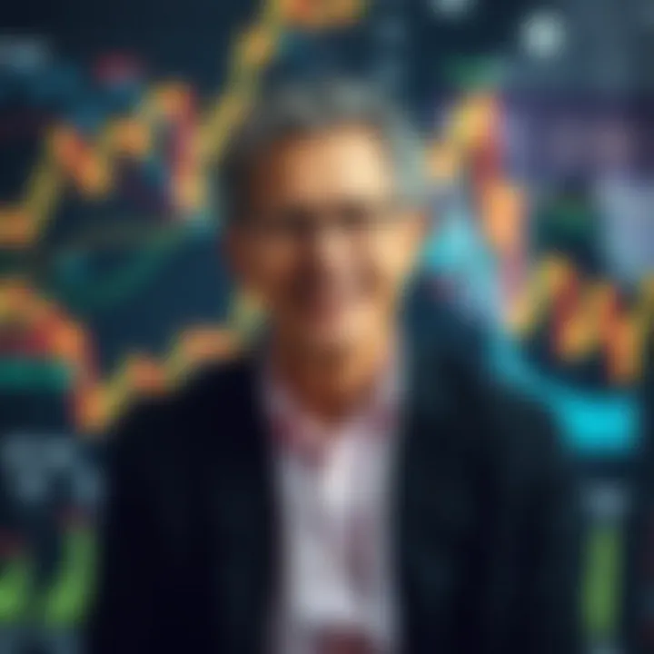 Portrait of Antony Ressler with financial graphs and charts in the background illustrating investment strategies