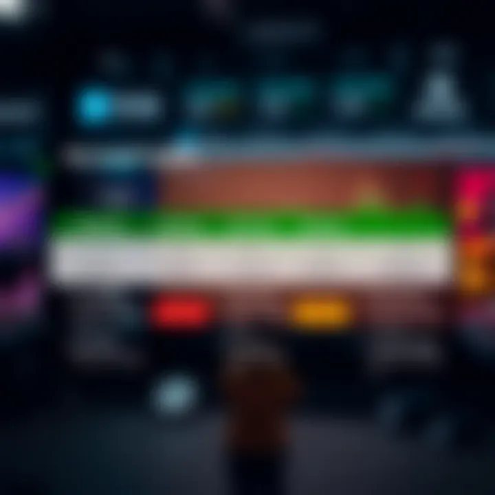 Different account types displayed with features and benefits