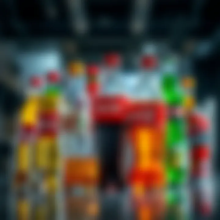 Illustration of diverse beverage products showcasing innovation and strategies in the beverage industry