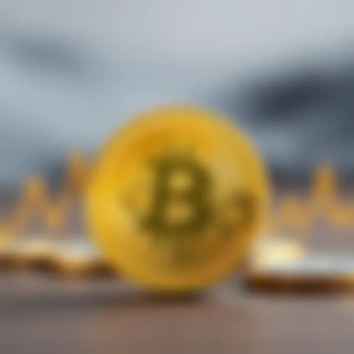 Illustration of Bitcoin coin with Colombian flag and regulatory symbols