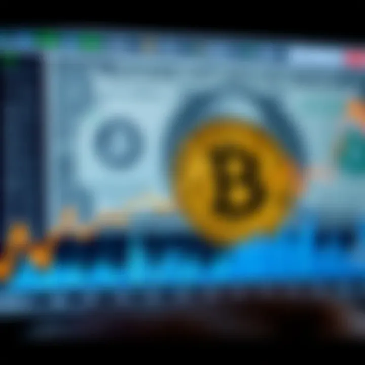 Graph showing Bitcoin price fluctuations against US dollar