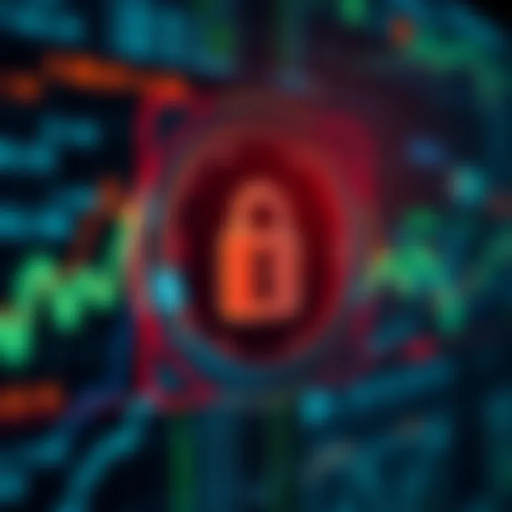 Secure digital lock symbolizing encryption and safety in cryptocurrency trading platforms