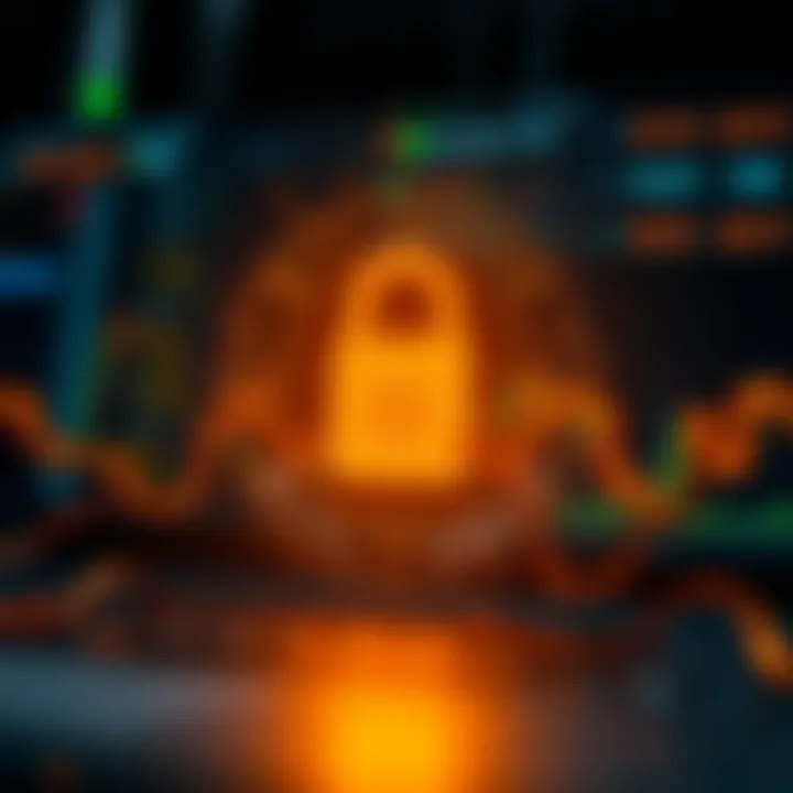 Visual representation of cybersecurity measures protecting digital assets