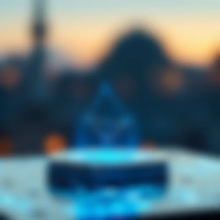 Conceptual illustration of blockchain technology and economic factors impacting Cardano's value