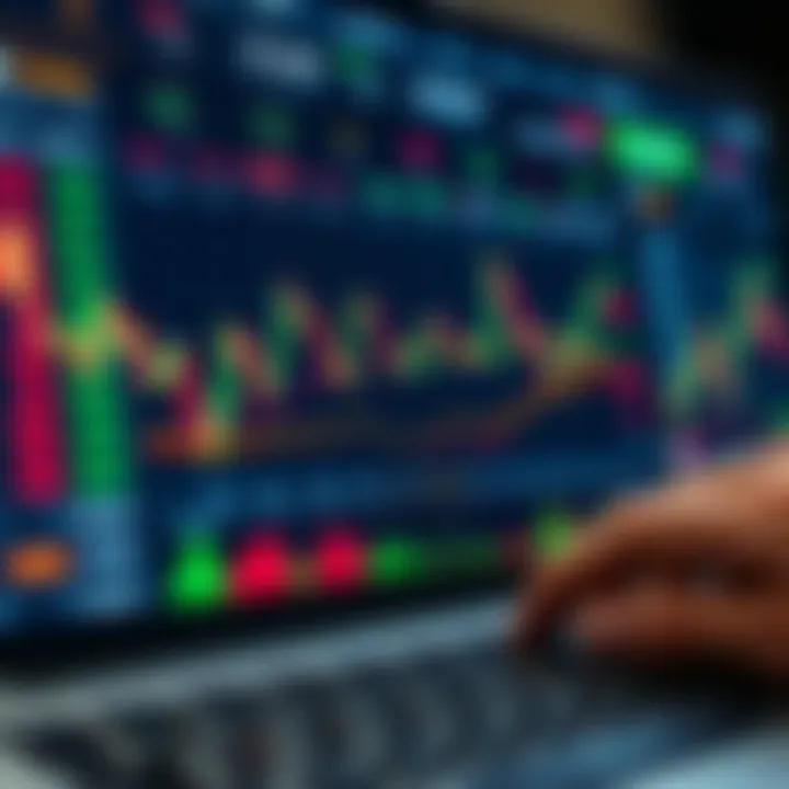 Graphical representation of binary options trading interface on IQ Option platform with charts and trading options