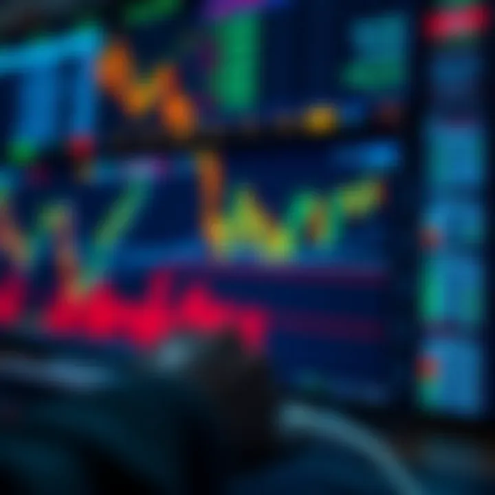Illustration showing the concept of binary options trading with digital interface and financial charts