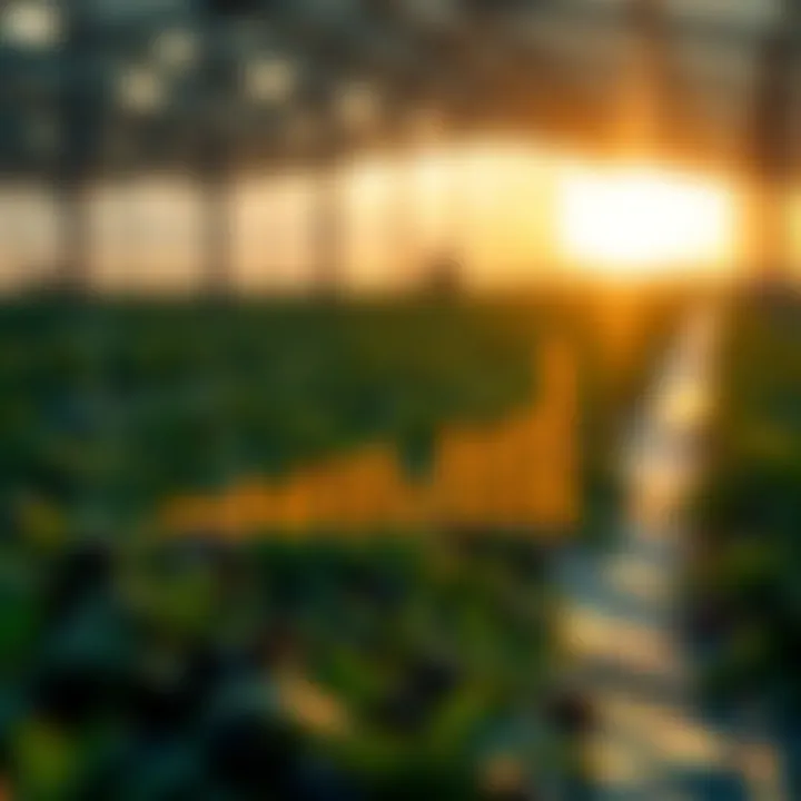 Graph showing optimized chemical dosage based on lot size measurements in farming