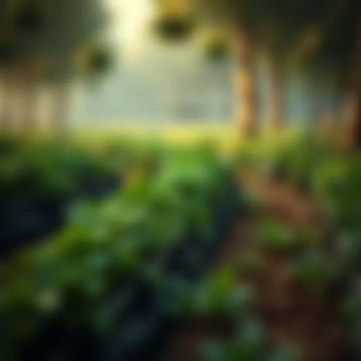 Diagram illustrating the calculation of land area for agricultural lot sizing