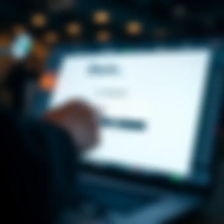 User filling out online registration form on a trading platform