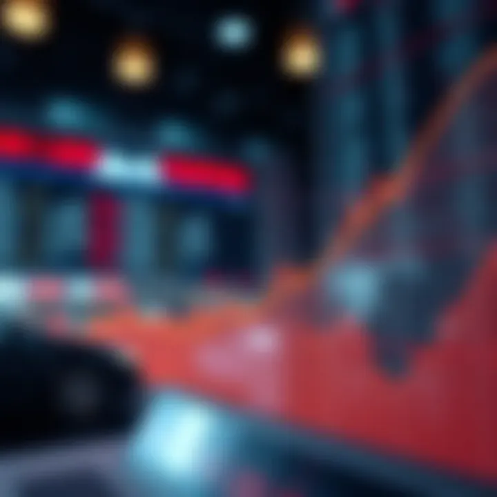 Graphical representation of derivative calculation on a curved function