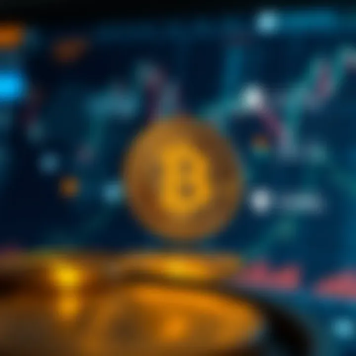 Illustration of factors influencing Bitcoin value including market sentiment and global events