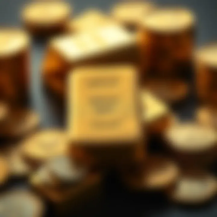 Gold bars and coins illustrating investment and trading in precious metals