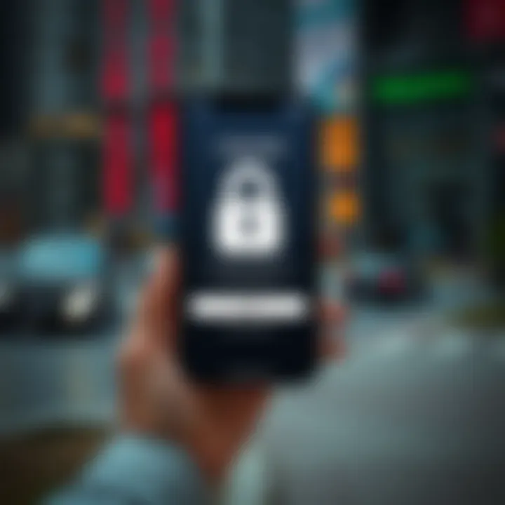 Secure login screen on IQ Broker app highlighting safety features for Colombian traders