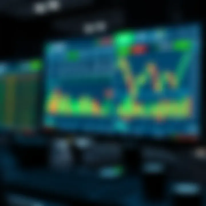 Illustration of a digital platform displaying various financial instruments for CFD investment