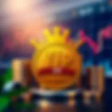 VIP membership icon with a golden crown and trading platform elements