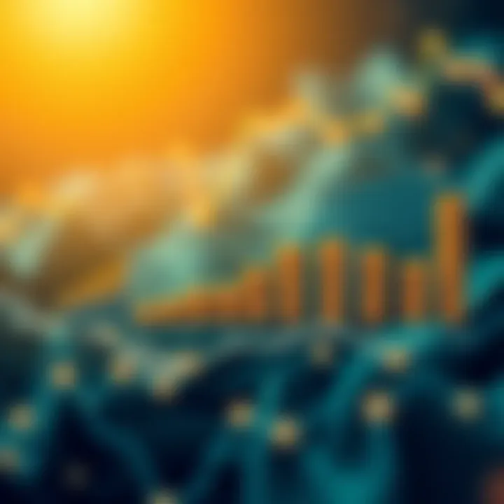 Graphic representation of diverse investment strategies and portfolio diversification