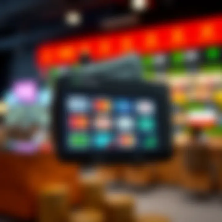 Digital wallet with multiple payment methods icons for easy fund access