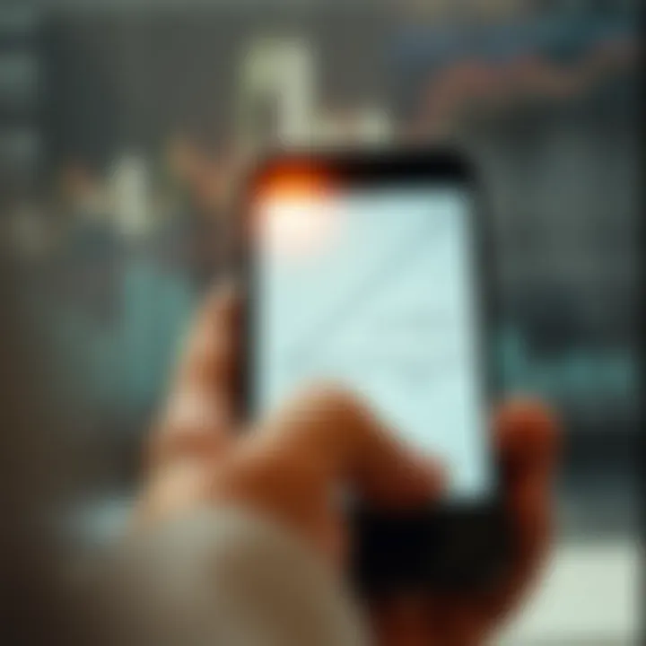 Smartphone displaying a graph of a mathematical derivative function