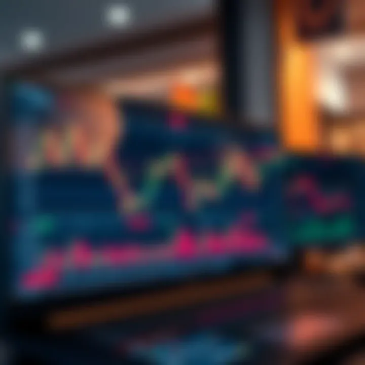 Interface displaying Quotex trading platform with charts and financial data