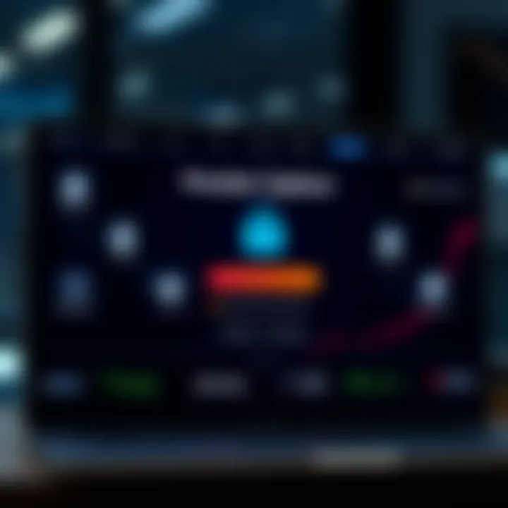 Illustration of a secure login screen with security icons representing safe usage of trading platform