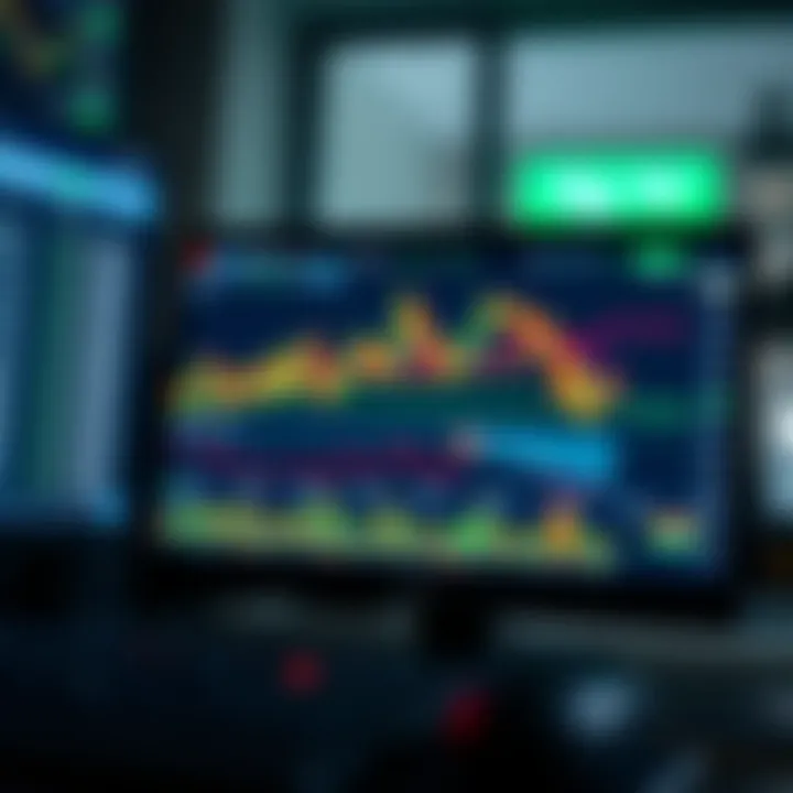 Chart displaying technical analysis tools used for binary options trading decisions
