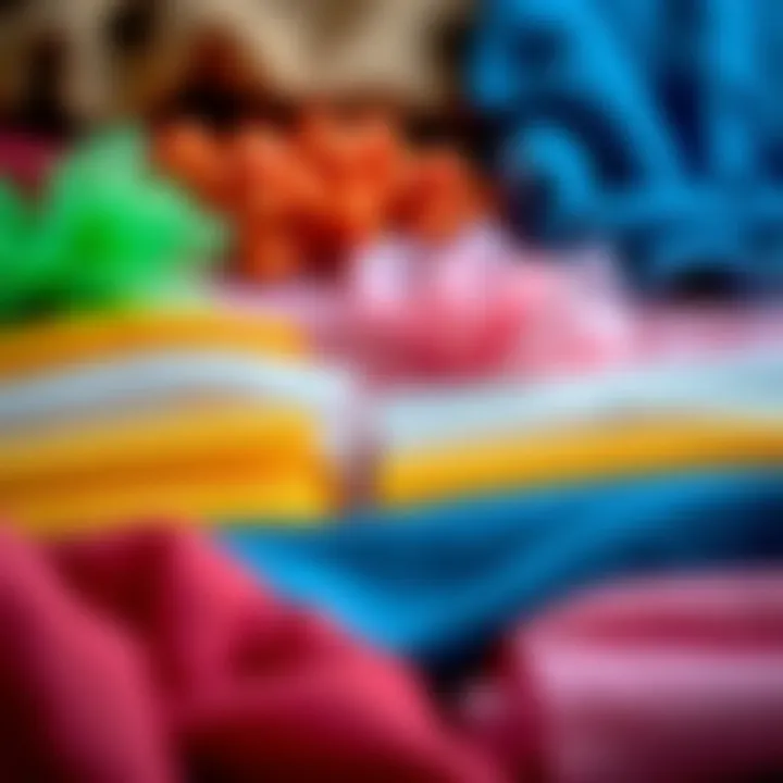 Variety of synthetic materials displayed in different colors and textures