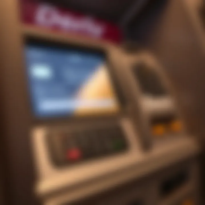 Close-up of secure payment features on Deriv ATM with card reader and keypad