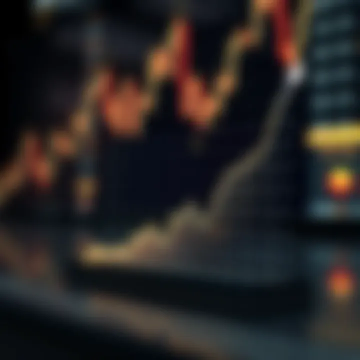 Graph showing upward financial growth using IQ Option platform