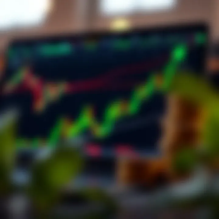 Financial chart displaying growth and increasing profits with XM bonus