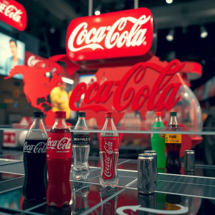 Global beverage market share distribution highlighting major competitors of Coca-Cola