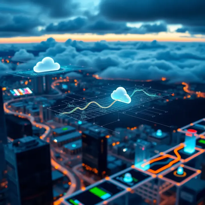 Cloud Services and Digital Ecosystem Landscape Overview of cloud service platforms illustrating connectivity and digital ecosystem integration