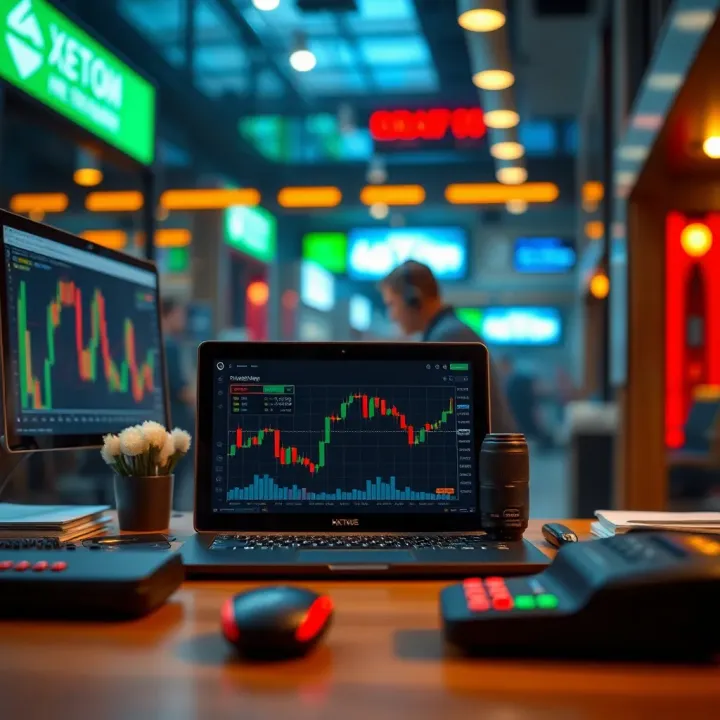 Illustration of financial market access and investment tools available in IQBroker