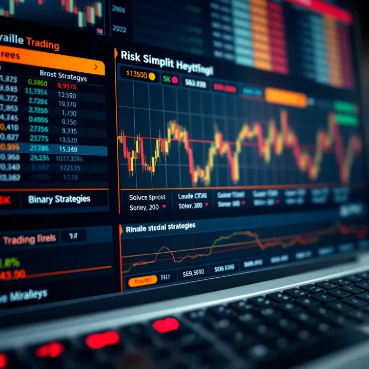 Chart displaying common strategies and risk factors associated with binary derivatives investment