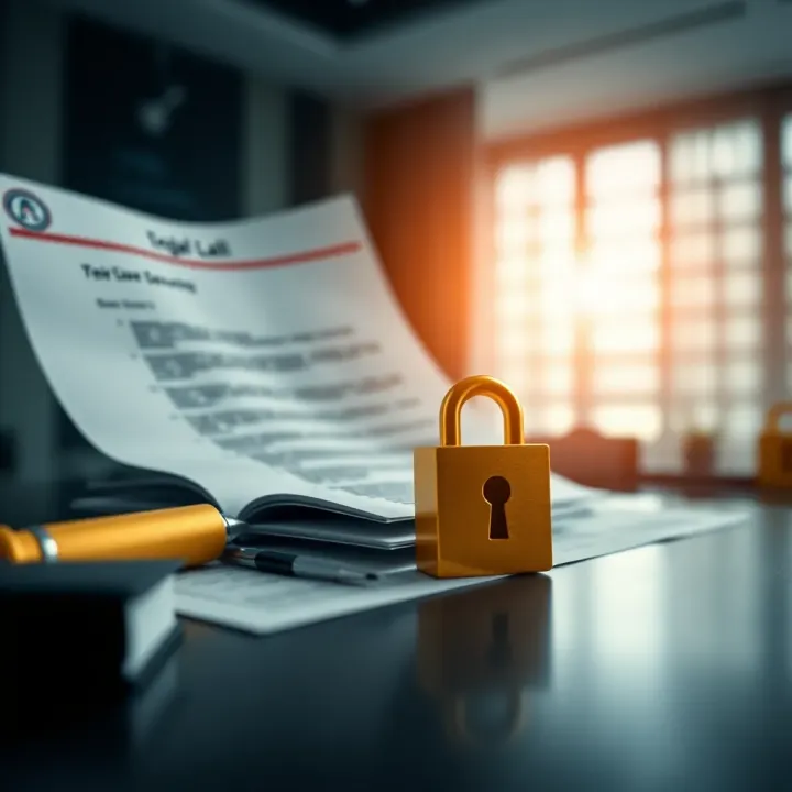 Regulatory Aspects and Security in Binary Options Brokers Graphic depicting legal documents and security symbols representing regulatory compliance in binary options brokers