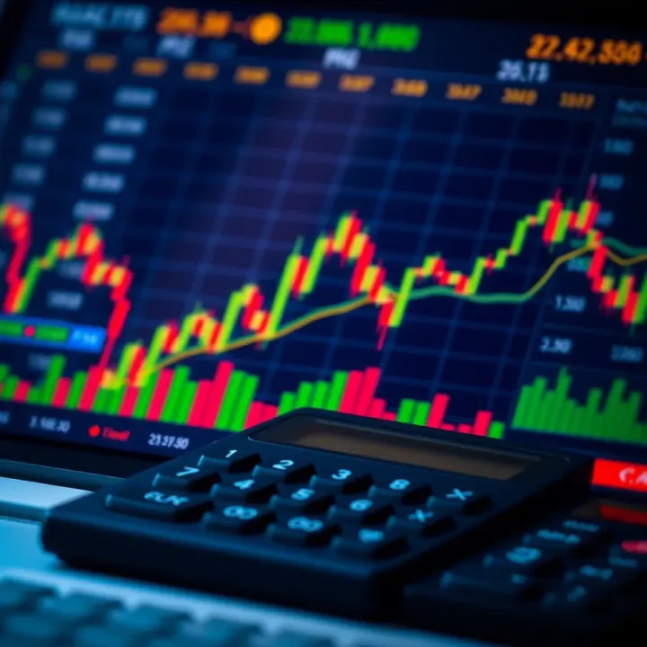 Pip Value Calculator and Market Analysis in Forex Graph showing pip value fluctuations with currency pairs overlaid on trading data