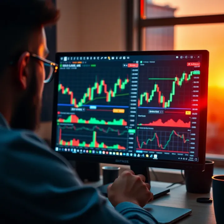 Creating and Managing a Real Derivatives Trading Account Financial trader analyzing market charts on computer screen for derivative trading
