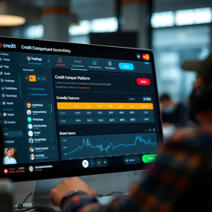 Trusted Credit Comparison Platform Interface Secure online credit comparison platform interface showing user-friendly features
