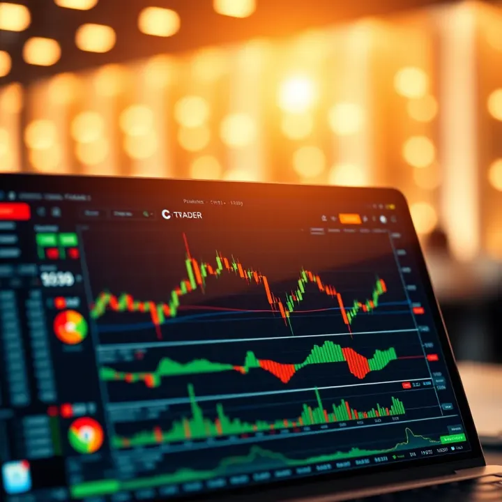 cTrader trading platform dashboard showing advanced charting tools and market indicators