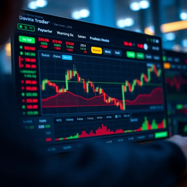 User interface showing market access and trading platform features tailored for investors and traders