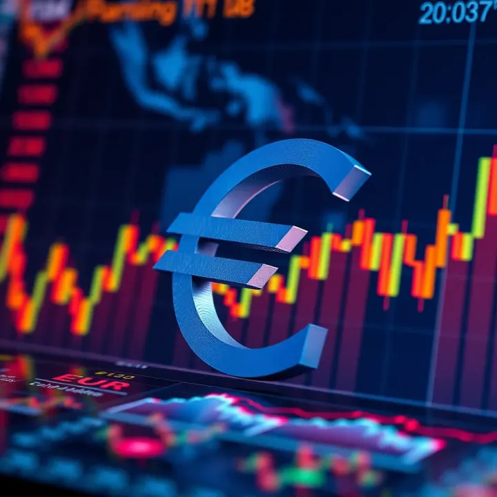 Global financial chart highlighting euro's impact on international markets