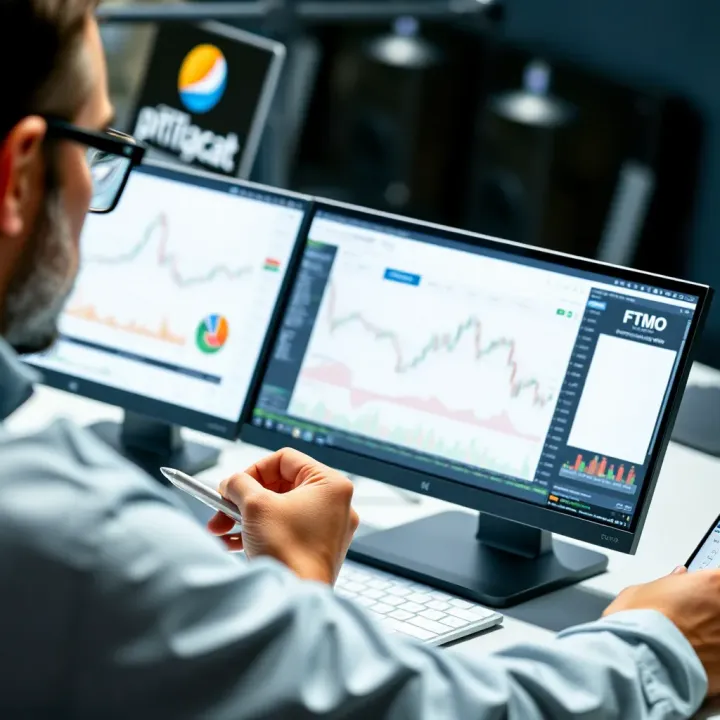Person analyzing financial charts with digital tools