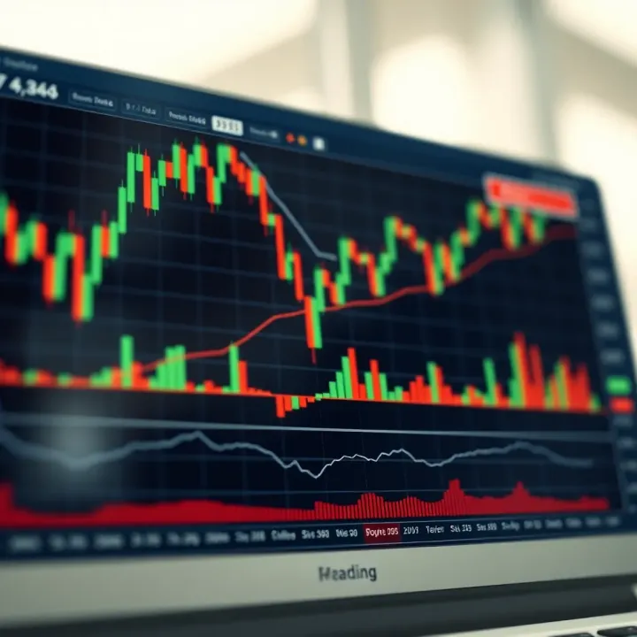 Chart displaying common technical analysis patterns such as head and shoulders and double tops