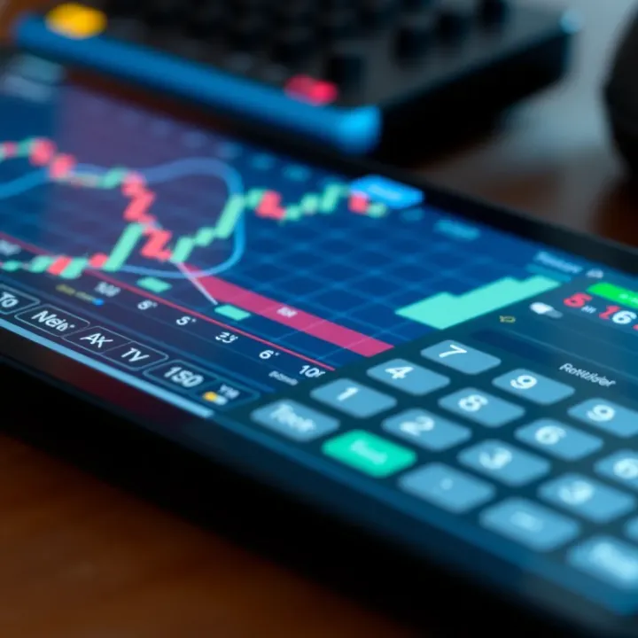 Graph showing risk management using a lot size calculator in trading