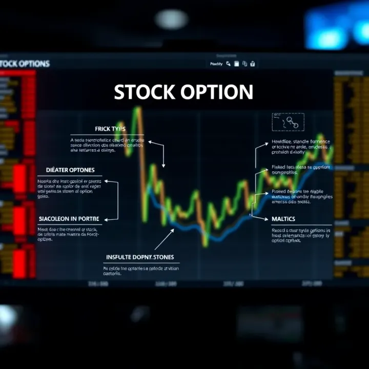 Diagram illustrating different types of stock options and their key characteristics