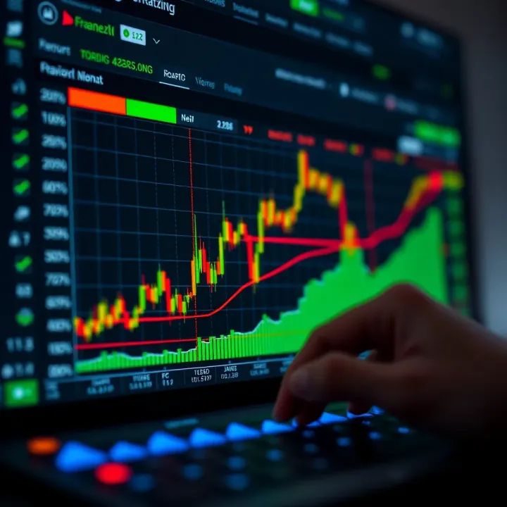Graph displaying trading account growth using demo trading strategies
