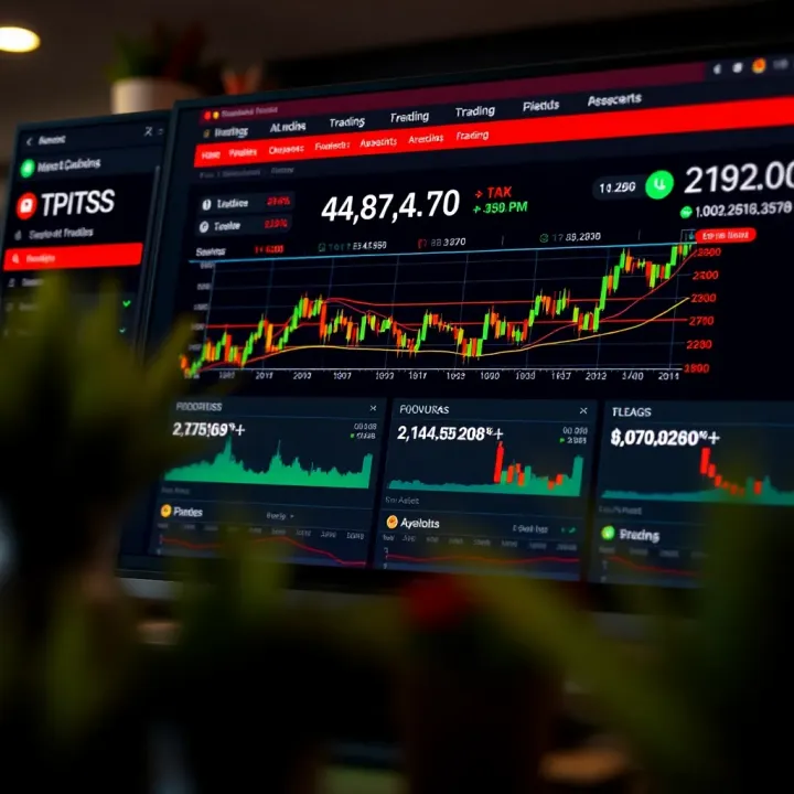 Dashboard view of IQ Option trading platform showing various financial assets available for investment