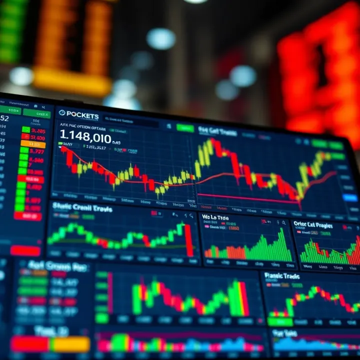 Comprehensive Trading Charts on Pocket Option Platform User interface displaying a variety of financial charts and trading options on Pocket Option platform